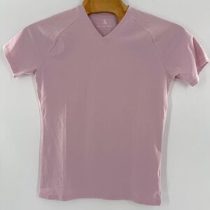 Tailored Athlete Mens Basic V Neck T-Shirt Mauve Pink Short Sleeve Size L